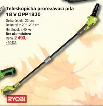 Aku teleskopická pila OPP1820 Ryobi