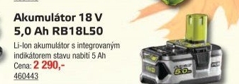 Akumulátor Li-lon RB18L505 Ryobi