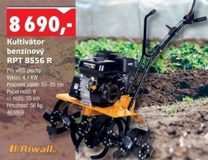 Benzínový kultivátor Riwall RPT 8556 R