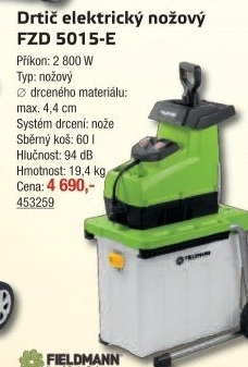 Elektrický štěpkovač FZD 5015 E Fieldmann