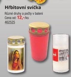 Hřbitovní svíčka Krab - náplň