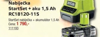 Nabíječka a akumulátor Ryobi