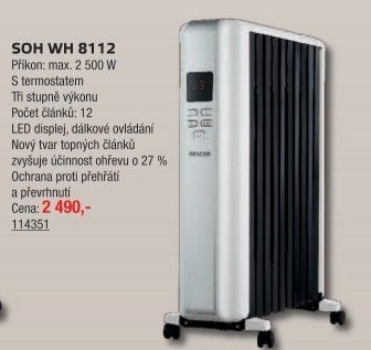 Olejový radiátor SOH 811x WH Sencor