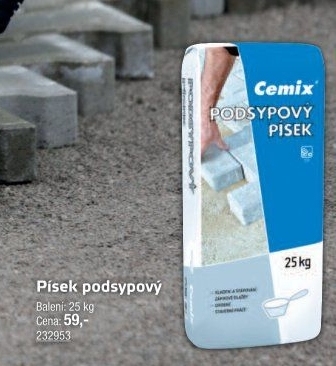 Podsypový a zásypový písek Cemix