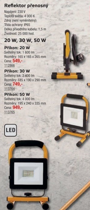 Přenosný LED reflektor Emos