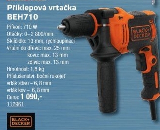 Příklepová vrtačka Black&amp