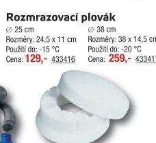 Rozmrazovací plovák