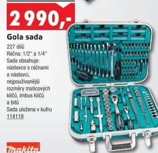Sada nářadí Gola Makita