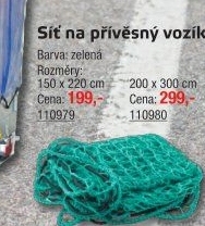 Síť na přívěsný vozík