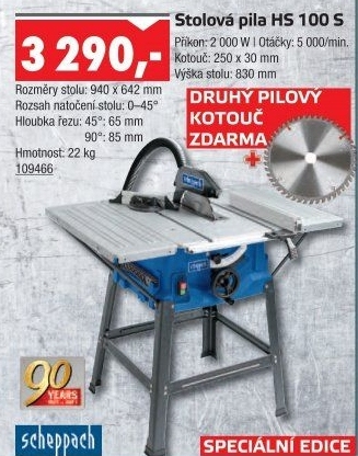 Stolní pila Scheppach HS 100 S