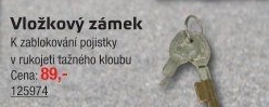 Vložkový zámek