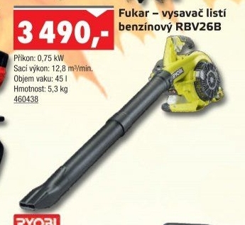 Vysavač na listí motorový RBV26B Ryobi