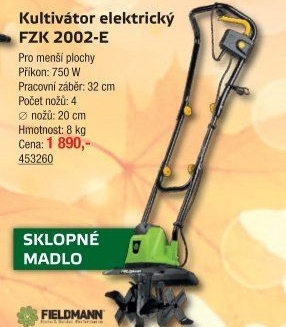 Zahradní kultivátor FZK 2002 E Fieldmann