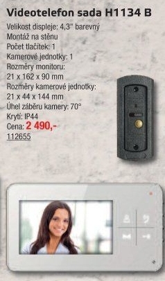 Zvonek - videotelefon Emos H1134 B