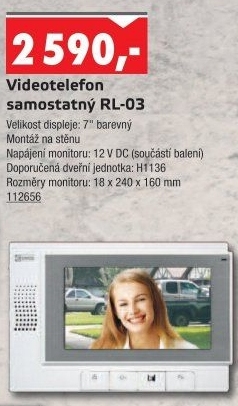 Zvonek - videotelefon Emos RL-03