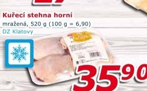Kuřecí stehna mražená DZ Klatovy