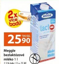 Mléko bez laktózy Meggle