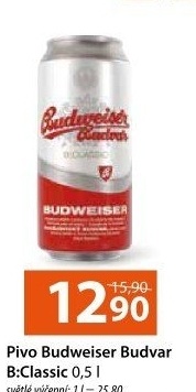 Pivo světlé výčepní B: Classic Budweiser Budvar