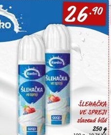 Šlehačka ve spreji Ranko