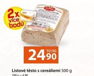 Těsto listové cereální Sláma