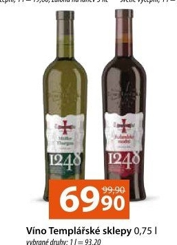 Vína Templářské sklepy Čejkovice