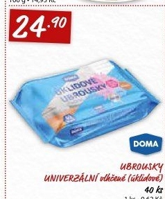 Vlhčené ubrousky univerzální Doma