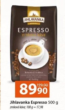 Zrnková káva Jihlavanka Espresso