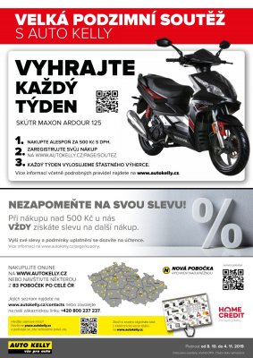 akční leták Auto Kelly 8.10.2019-4.11.2019