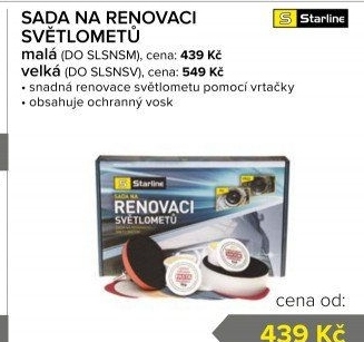 Sada na renovaci světlometů Starline