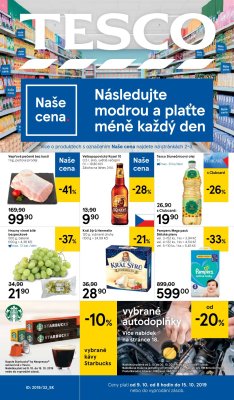 akční leták Tesco 9.10.2019-15.10.2019