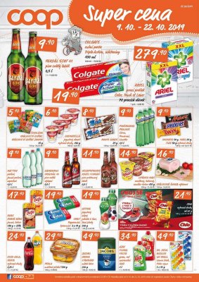 akční leták COOP 9.10.2019-22.10.2019