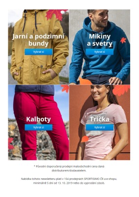akční leták Sportisimo 13.10.2019-18.10.2019
