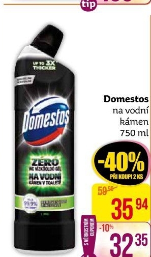 Čistič WC gelový na vodní kámen Domestos
