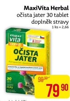 Doplněk stravy očista jater Herbal MaxiVita
