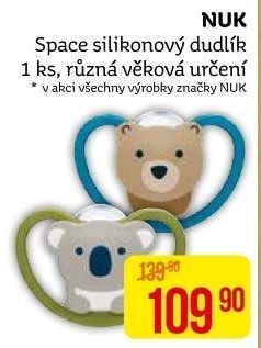 Dudlík silikonový Space NUK