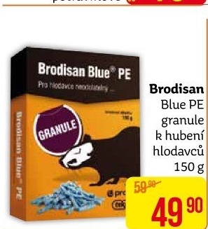 Granule k hubení hlodavců Brodisan Blue PE