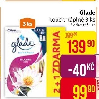 Osvěžovač vzduchu One touch Glade by Brise - náplň