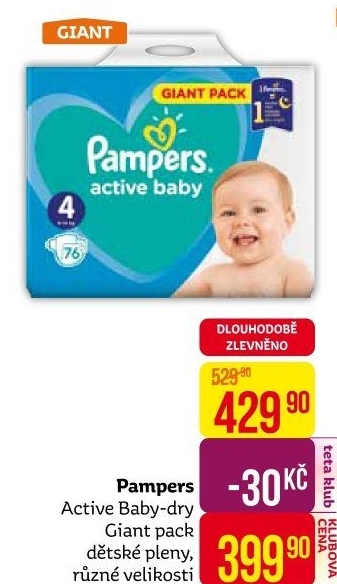 Pleny dětské Pampers Active Baby Dry