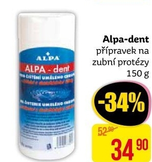 Přípravek na zubní protézy Alpa-dent Alpa