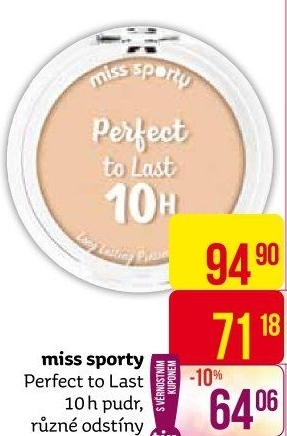 Pudr Perfect To Last 10H Miss Sporty