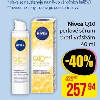 Sérum pleťové proti vráskám perlové Q10 Plus Nivea