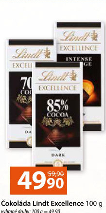 Čokoláda Excellence Lindt