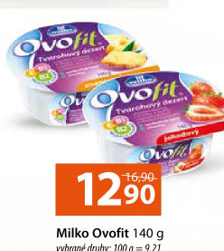 Dezert tvarohový Ovofit Milko