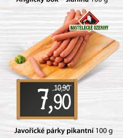 Párky javořické pikantní Kostelecké uzeniny