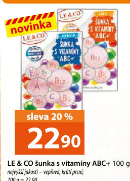 Šunka krůtí prsní s vitamíny ABC+ nejvyšší jakosti LE&amp