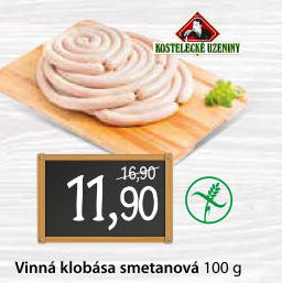 Vinná klobása smetanová Kostelecké uzeniny