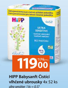 Vlhčené ubrousky dětské Baby Sanft Hipp