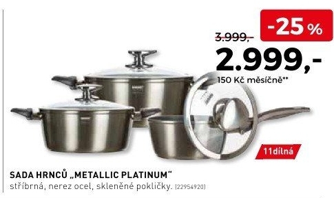 Sada hrnců Metallic platinum