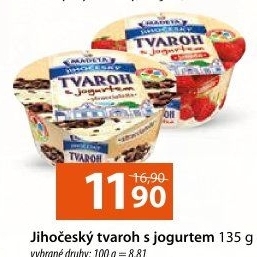 Dezert tvaroh s jogurtem jihočeský Madeta