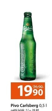 Pivo světlý ležák Carlsberg
